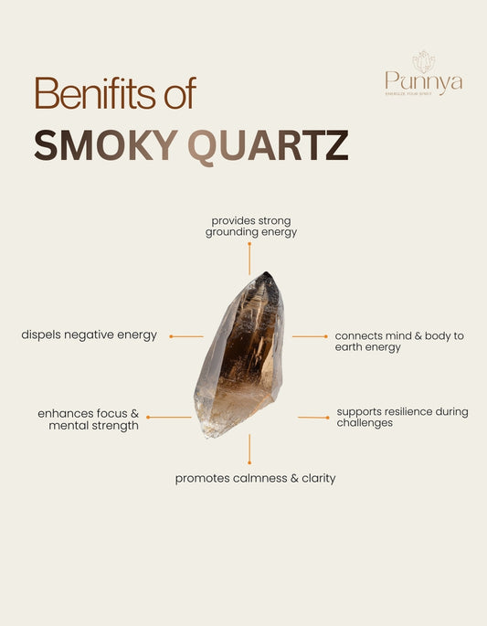 Natural Smoky Quartz Bracelet - Supports grounding, protection, and emotional calm