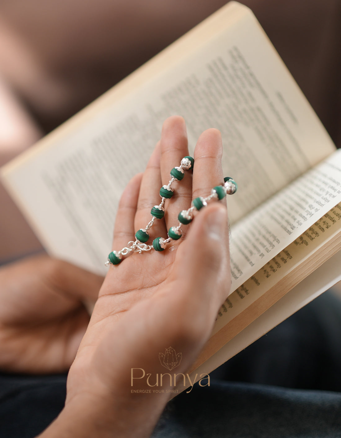 Silver Natural Malachite Bracelet - Transformation & Protection