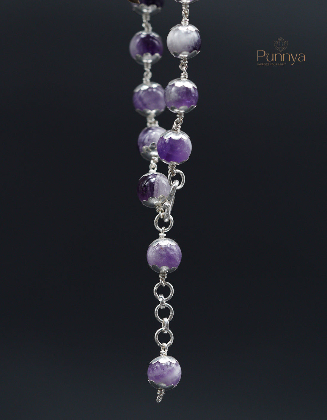 Protection, and spiritual clarity - Natural Chevron Amethyst Bracelet
