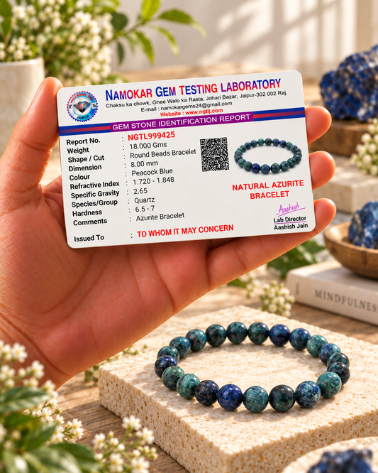 Natural Azurite Bracelet - Stone of Insight and Wisdom