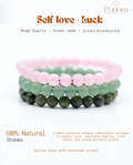 Rose Quartz , Green Jade & Green Aventurine