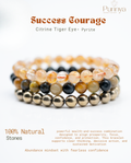 Citrine ,Golden Blue Tiger Eye & Pyrite Bracelet Power Combo