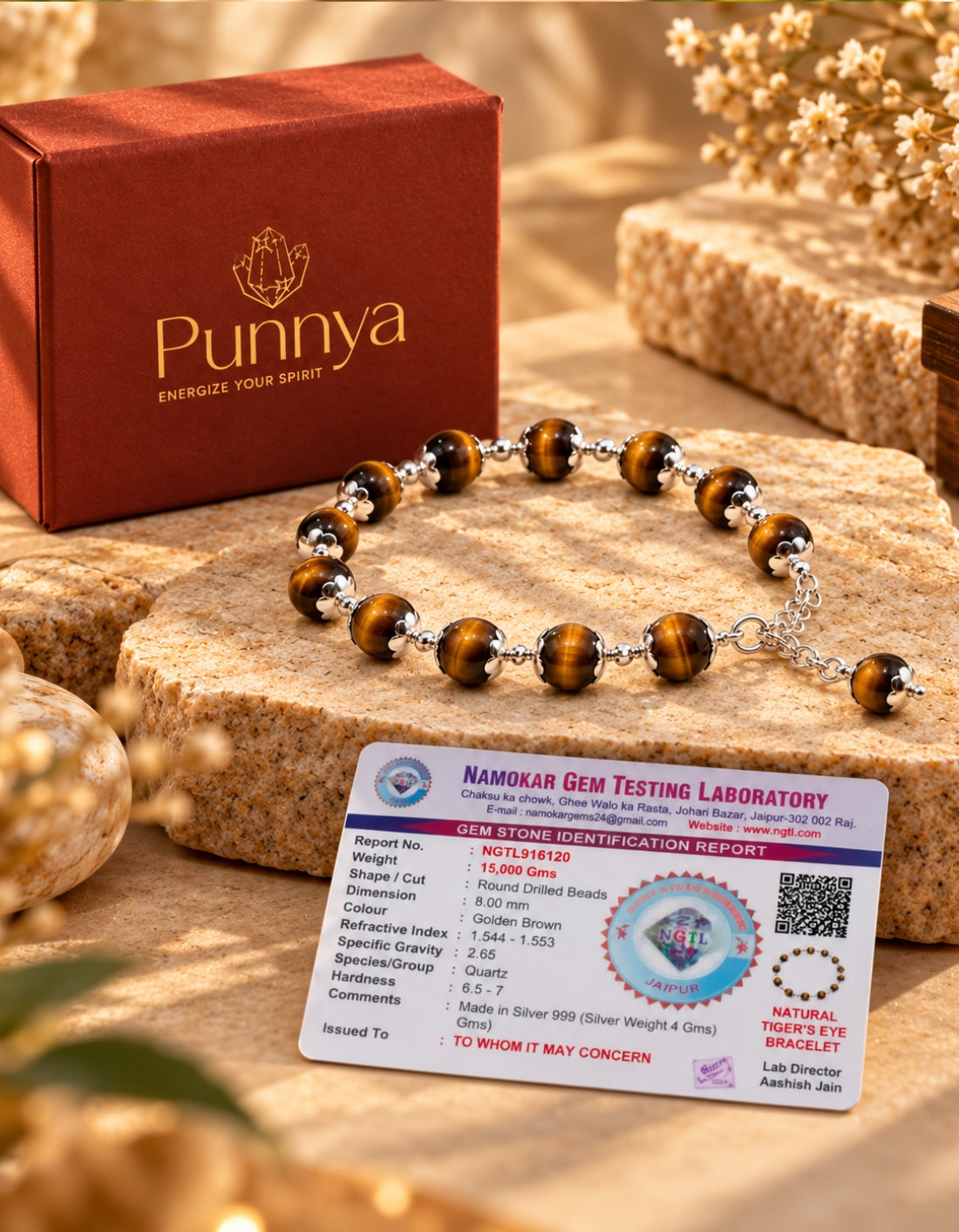 Strength & Protection - Natural Yellow Tiger Eye Bracelet