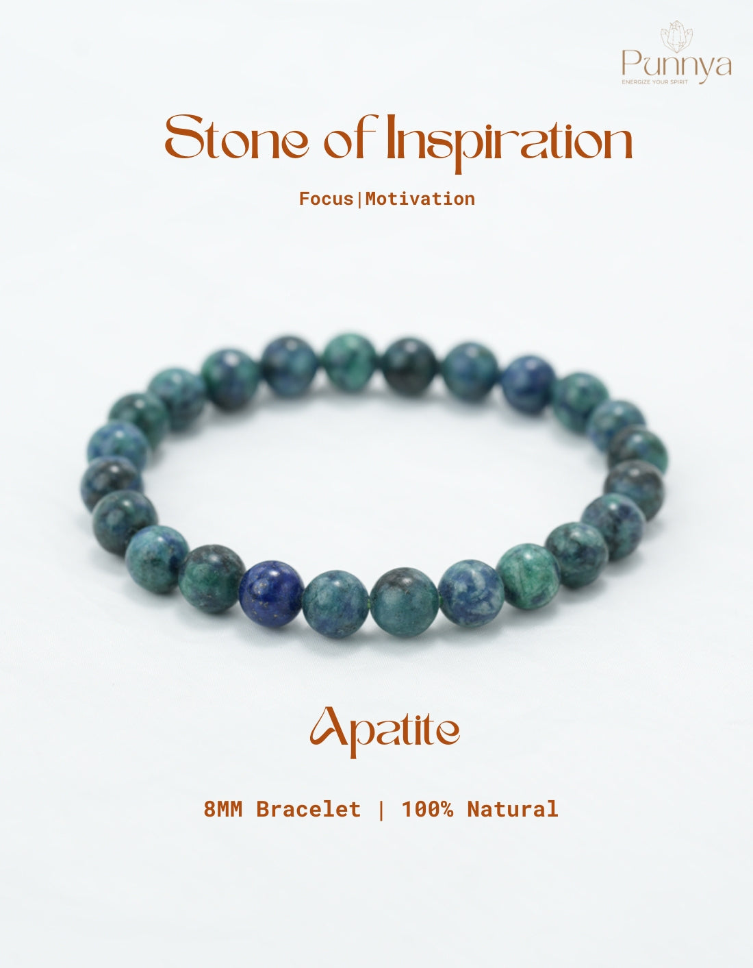 Natural Apatite Bracelet-Stone of Inspiration and Manifestation