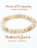 Natural Golden Rutile Bracelet -Stone of Prosperity and Manifestation
