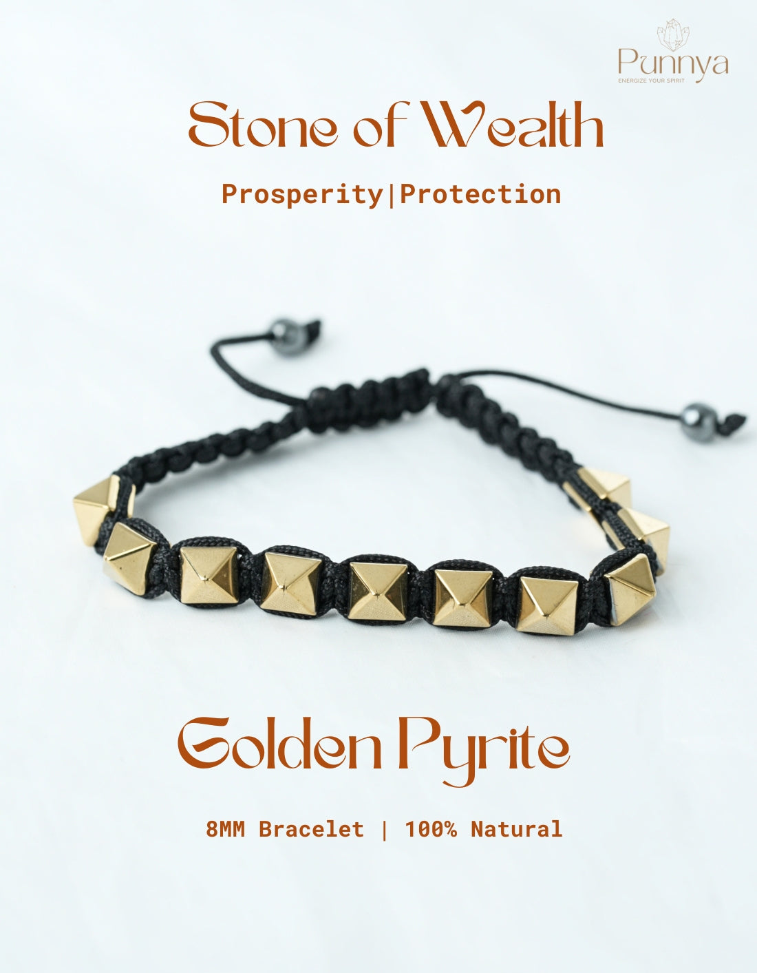 Natural Golden Pyrite Bracelet-Stone of Wealth and Protection