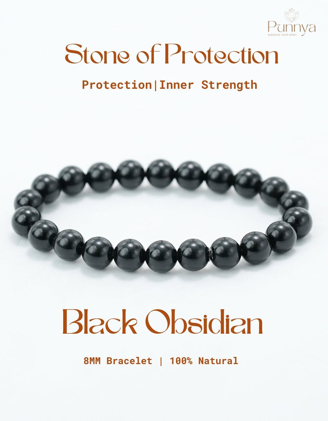 Natural Black Obsidian Bracelet -Stone of Protection and Grounding