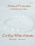 Natural Cat Eye White Selenite Bracelet-Stone of Protection and Spiritual Clarity