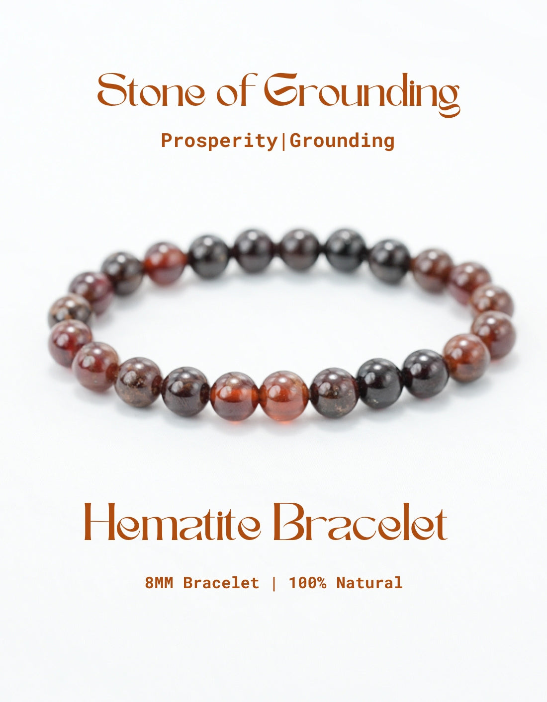 Natural Hematite Bracelet-Stone of Grounding