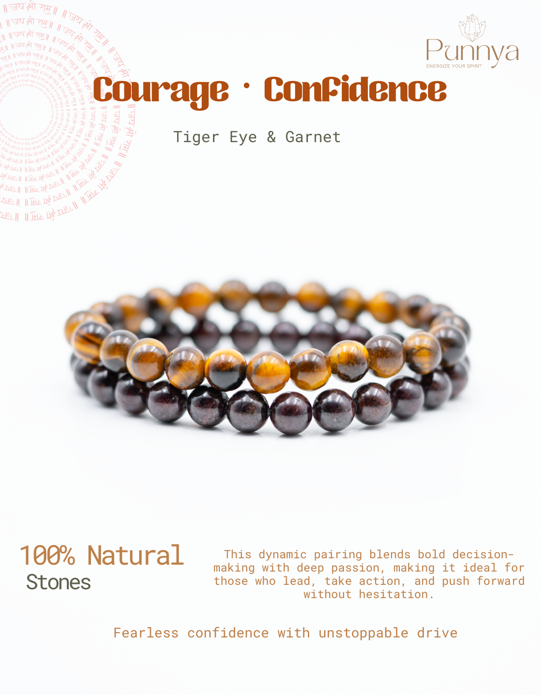 Tiger Eye & Garnet Power Combo