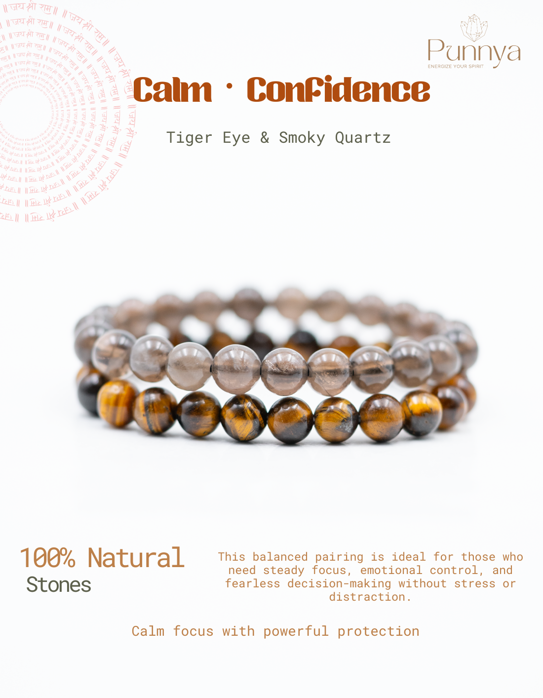 Tiger Eye & Smoky Quartz Power Combo