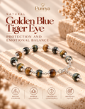 Protection and emotional balance - Natural Golden Blue Tiger Eye Bracelet