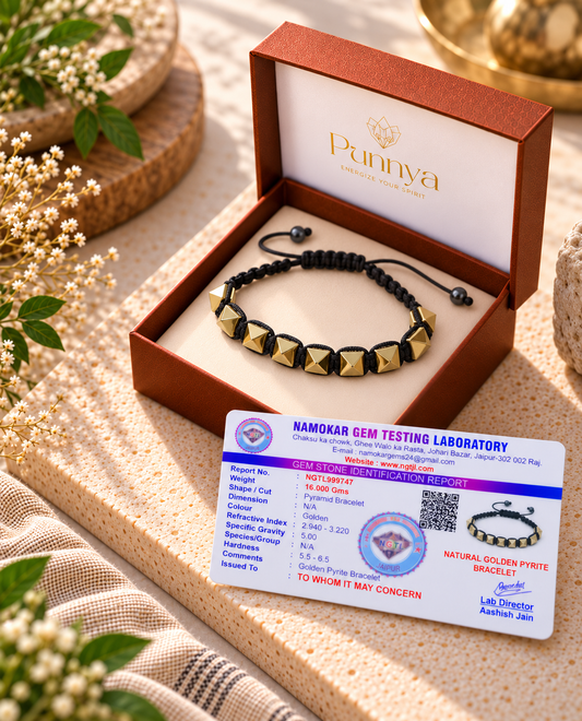 Natural Golden Pyrite Bracelet-Stone of Wealth and Protection