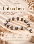Stone of Transformation & Intuition - Silver Natural Labradorite Bracelet