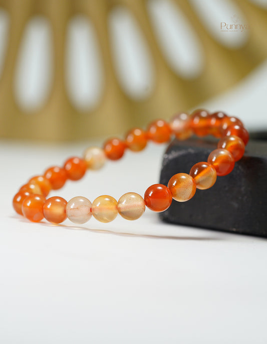 Natural Carnelian Bracelet - Energy • Creativity • Confidence