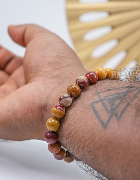 Natural Mookaite Jasper Bracelet – Stone of Strength & Inner Peace