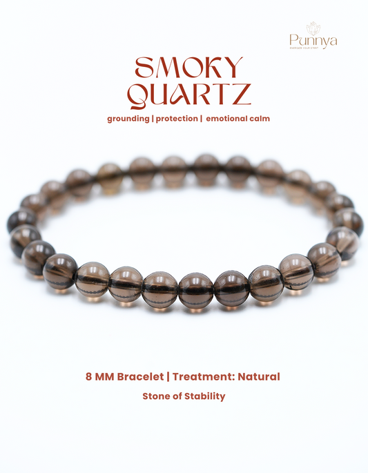 Natural Smoky Quartz Bracelet – Grounding, Protection &amp; Emotional Calm