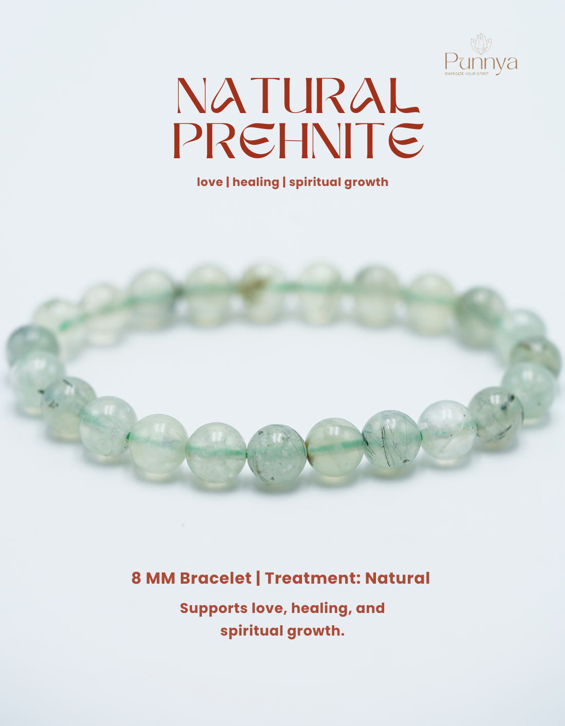 Natural Prehnite Bracelet – Love, Healing, and Spiritual Growth