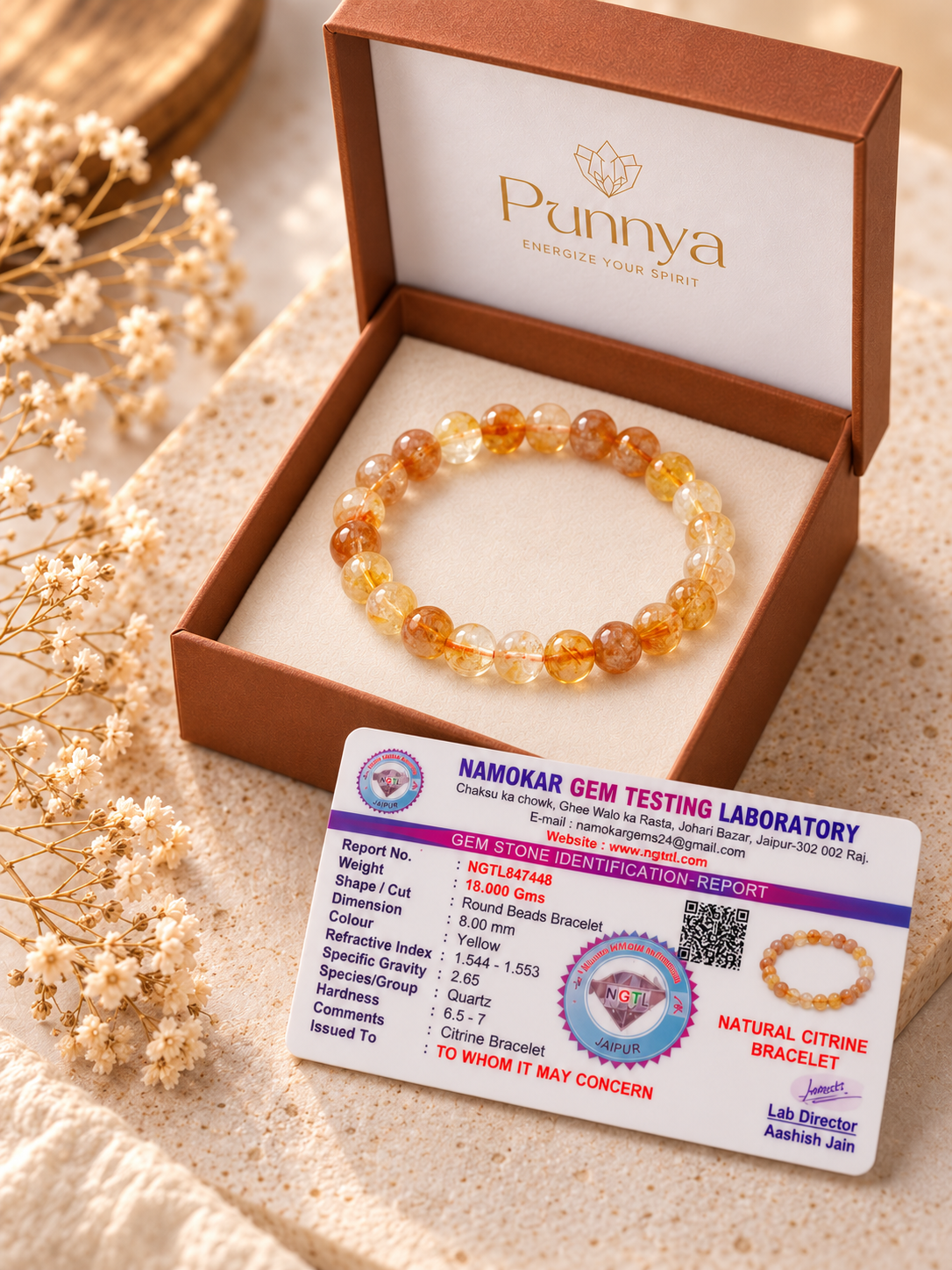 Natural Citrine Bracelet - Success And Prosperity