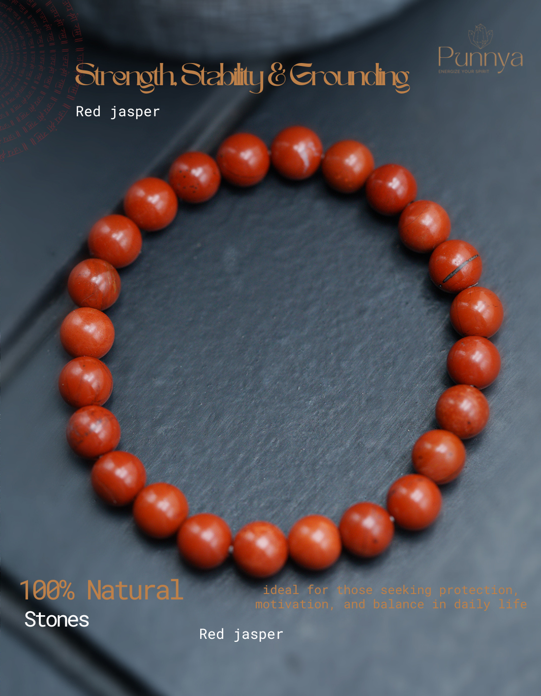 Natural Red jasper Bracelet