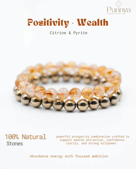 Citrine & Tiger Eye Bracelet Power Combo