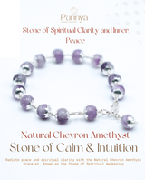 Protection, and spiritual clarity - Natural Chevron Amethyst Bracelet