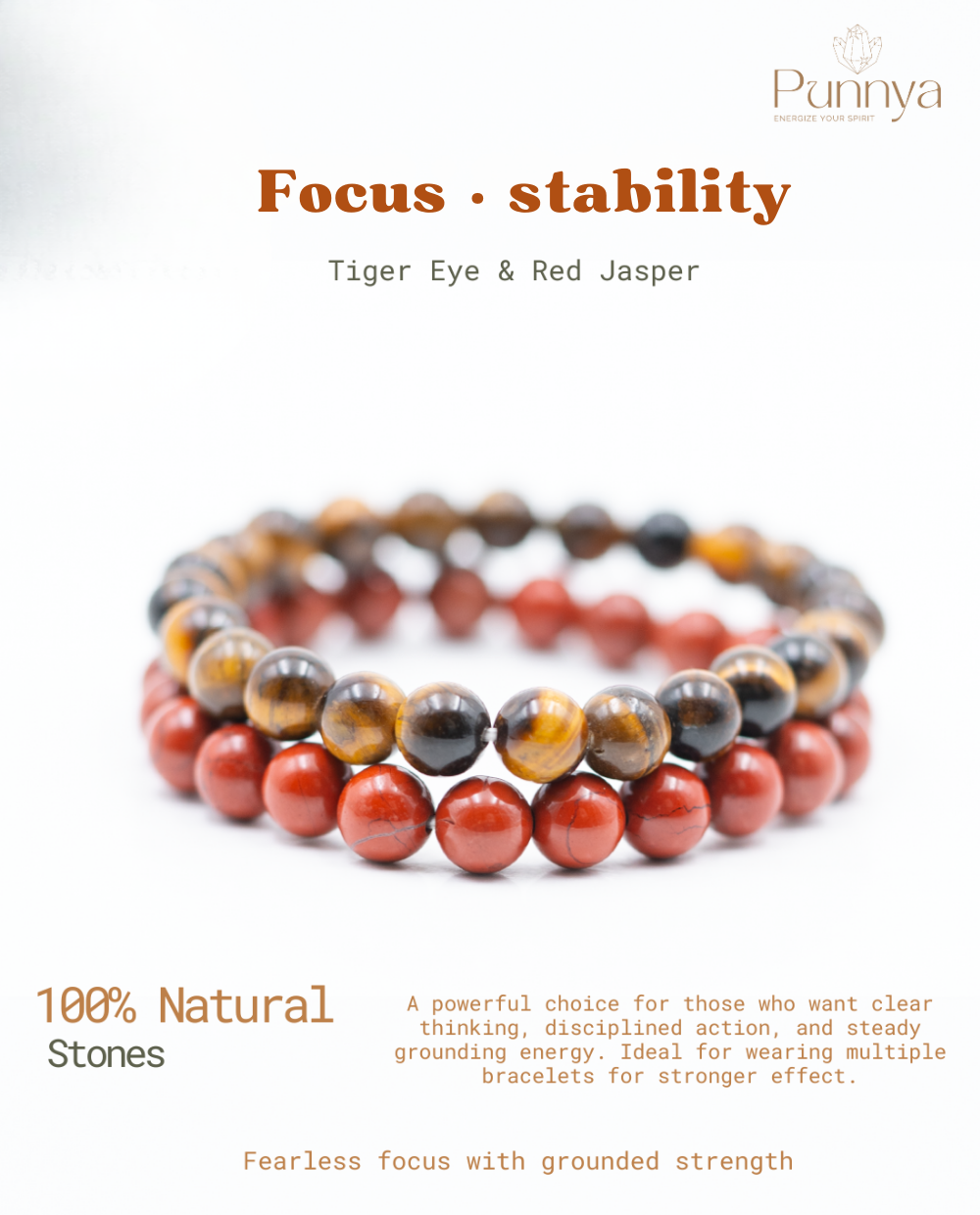 Tiger’s Eye & Red Jasper Power Combo