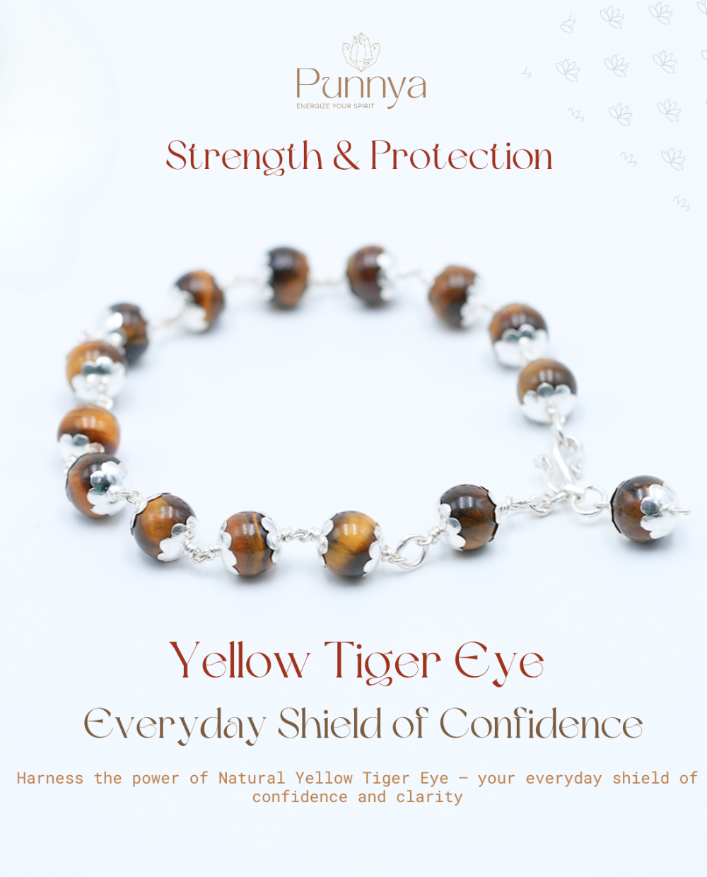 Strength & Protection - Natural Yellow Tiger Eye Bracelet