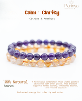 Citrine & Amethyst Bracelet Power Combo