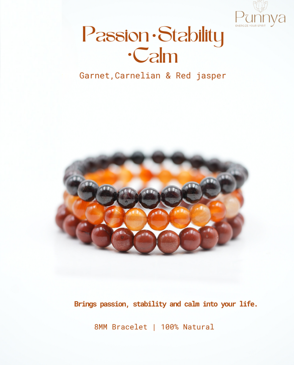 Garnet,Carnelian & Red jasper