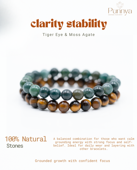 Moss Agate  & Tiger’s Eye Power Combo