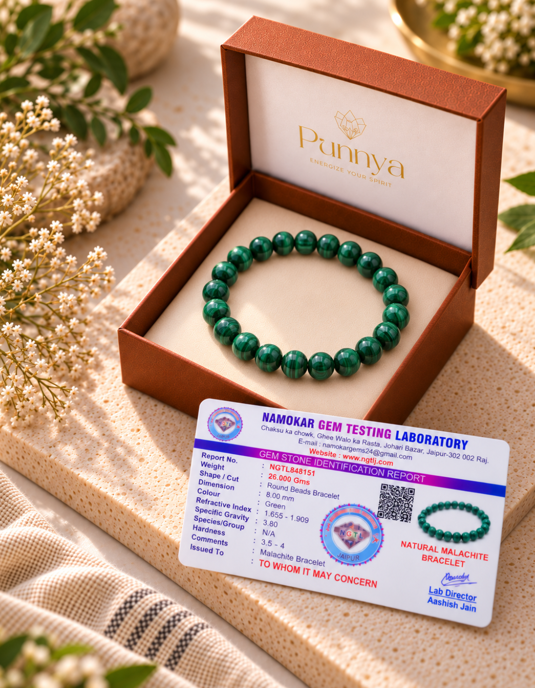 Natural Malachite Bracelet - Transformation & Protection