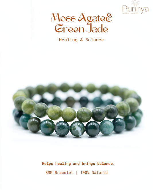 Moss Agate& Green Jade