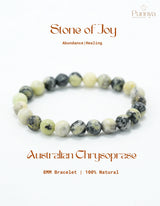 Natural Australian Chrysoprase Bracelet-Stone of Joy and New Beginnings.