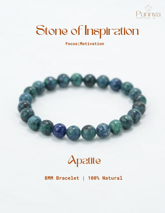 Natural Apatite Bracelet-Stone of Inspiration and Manifestation