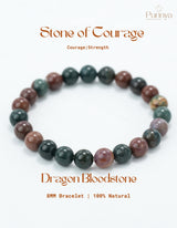 Natural Dragon Bloodstone Bracelet-Stone of Courage and Personal Power