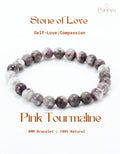 Natural Pink Tourmaline Bracelet-Stone of Love and Emotional Healing