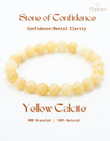 Natural Yellow Calcite BraceletStone of Confidence and Positive Energy