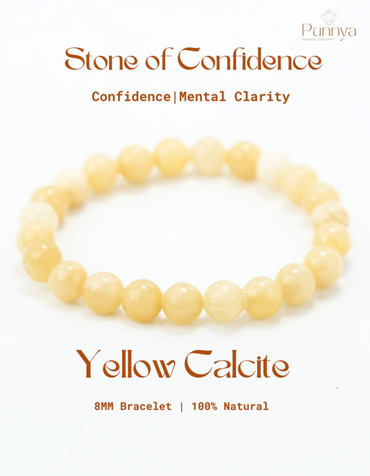 Natural Yellow Calcite BraceletStone of Confidence and Positive Energy