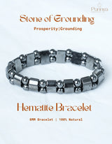 Natural Hematite Bracelet-Stone of Grounding and Strength