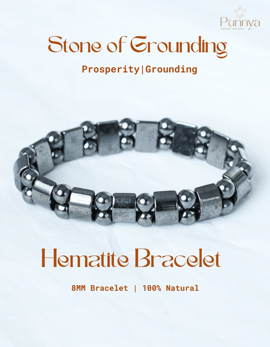 Natural Hematite Bracelet-Stone of Grounding and Strength
