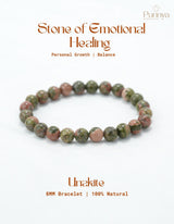 Natural Unakite Bracelet - Stone of Emotional Healing and Renewal