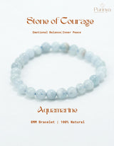 Natural Aquamarine Bracelet-Stone of Courage