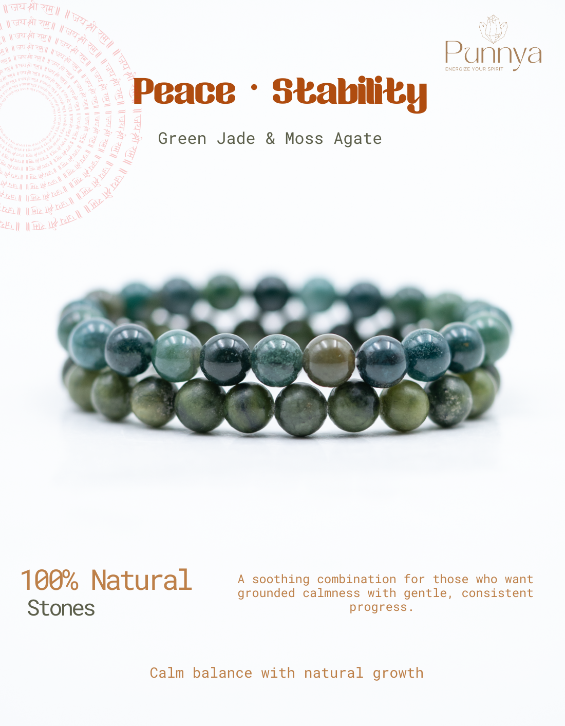 Green Jade & Moss Agate Power Combo