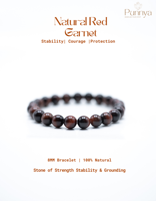 Natural Red Garnet Bracelet
