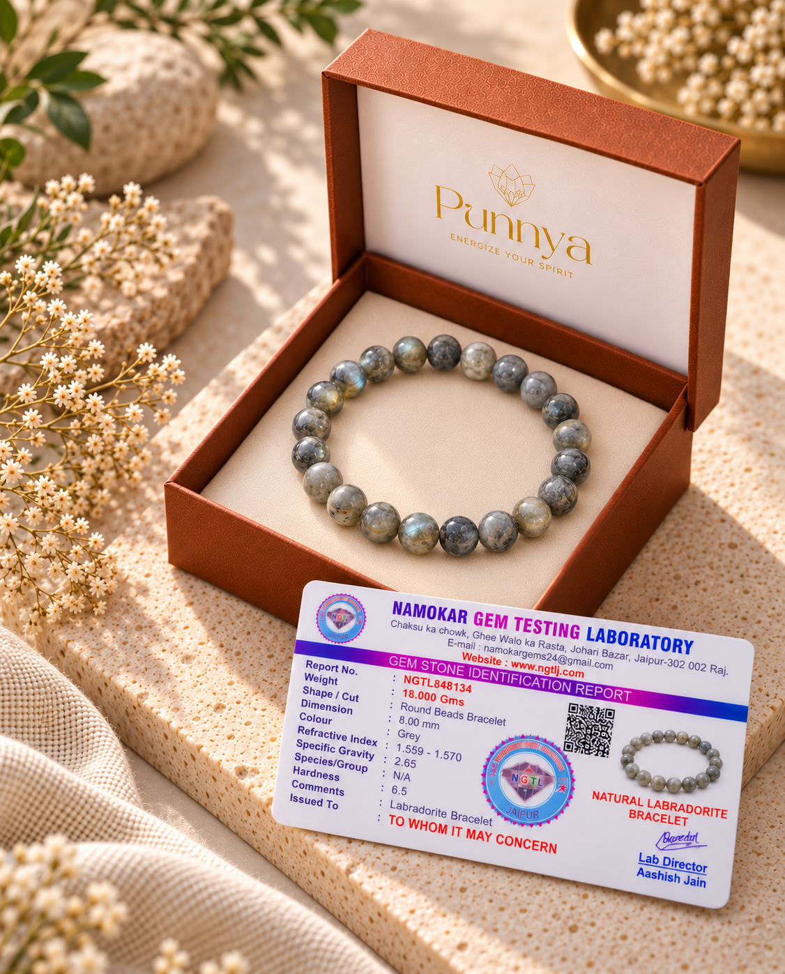 Natural Labradorite Bracelet - Stone of Transformation