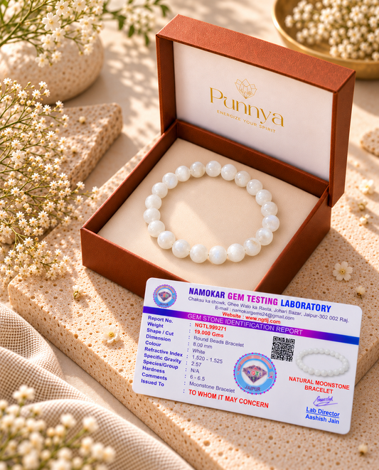 Natural Moonstone Bracelet-Stone of New Beginnings and Intuition
