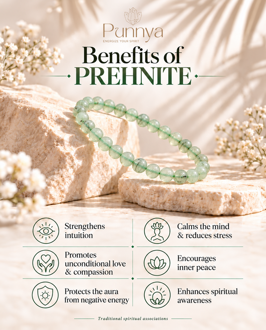 Natural Prehnite Bracelet - Love,Healing, and Spiritual growth.