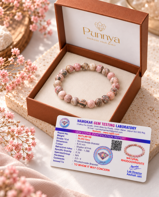 Natural Rhodochrosite Bracelet-Stone of Self-Love and Emotional Healing