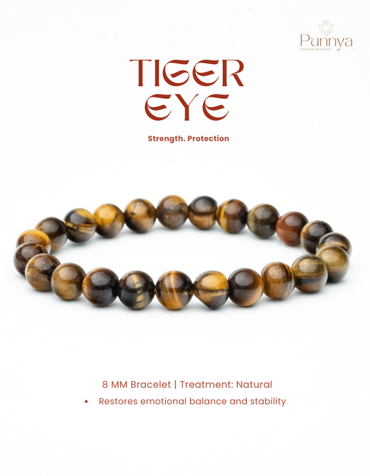 Natural Yellow Tiger Eye Bracelet – Strength & Protection